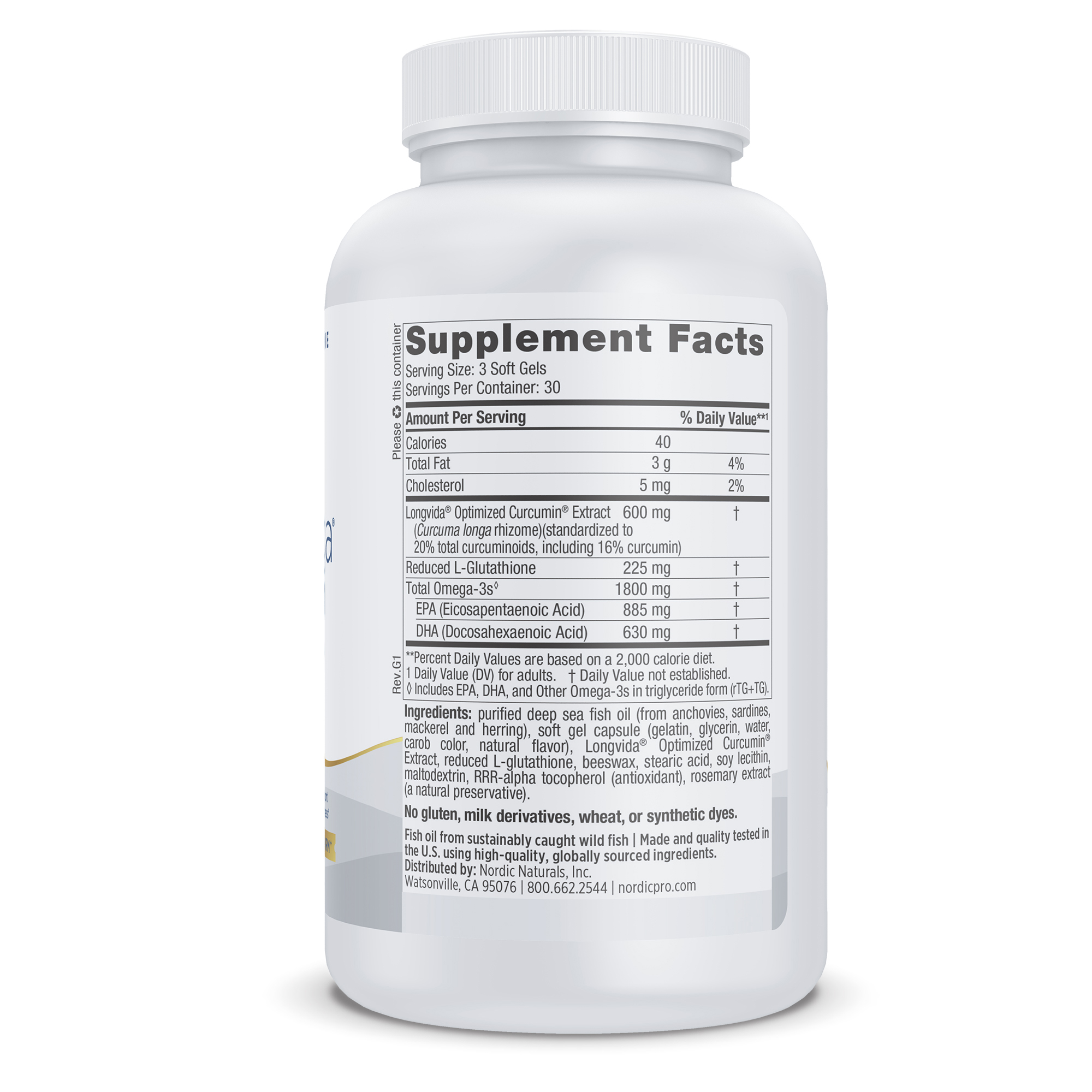 ProOmega Curcumin for Practitioners | Omega-3 Fish Oils | Nordic Pro
