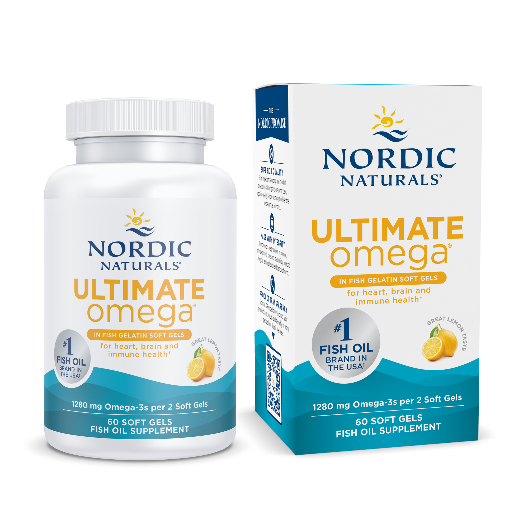 Nordic Naturals Ultimate Omega Great Lemon Taste 1000 MG 60 Count